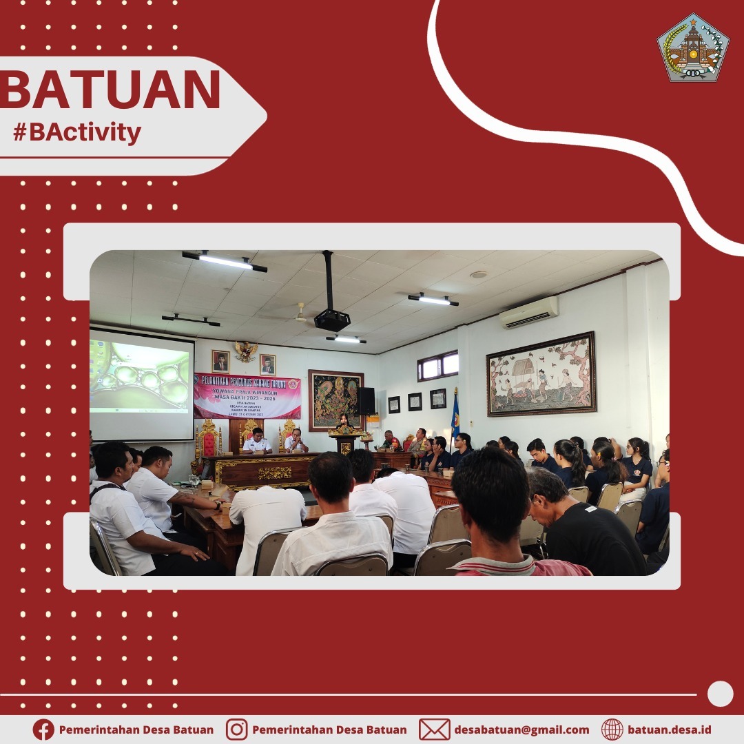 Pelantikan Karang Taruna Batuan Yowana Praja Winangun Tahun 2023